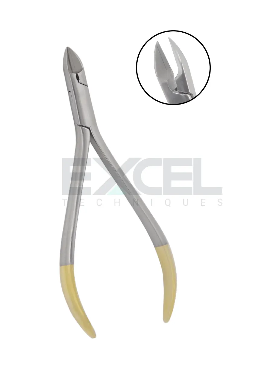 Mini Ligature & Pin Cutter Str, Slim Beak 12cm