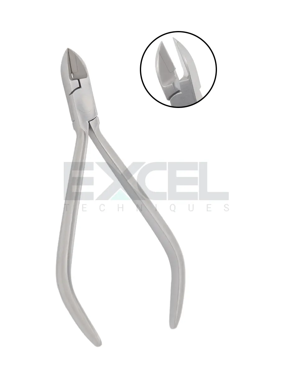 Mini Ligature & Pin Cutter 15 degree angled, Slim Beak 12cm